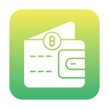 Basit Dijital Cüzdan simgesi, vektör illüstrasyonu