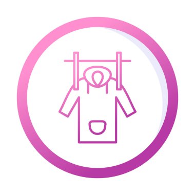 Islak Ceket Ağı simgesi, vektör illüstrasyonu