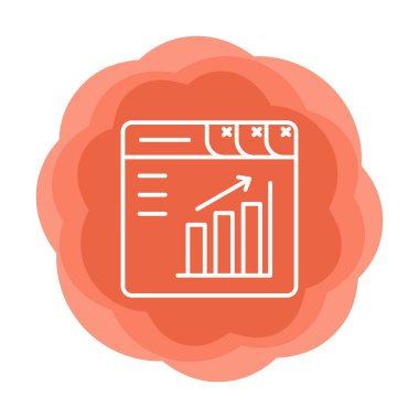 büyüme grafik simgesini, vektör çizim