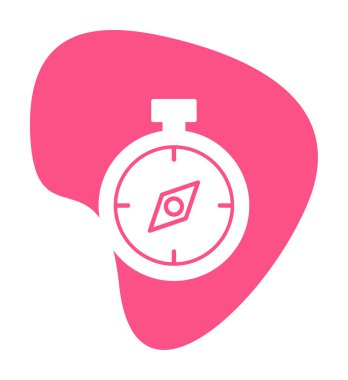  düz pusula ikon vektör çizimi