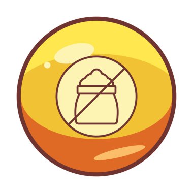 Şeker işareti yok, vektör illüstrasyonu  