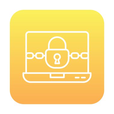 bilgisayar kilidi vektör illüstrasyon tasarımı