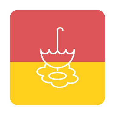 şemsiye simgesi vektör illüstrasyonu 