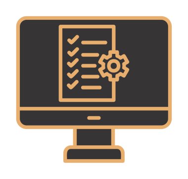 bilgisayar izleme simgesi, vektör illüstrasyonu