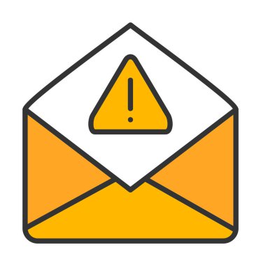 Basit çöp posta harfi simgesi, vektör illüstrasyonu