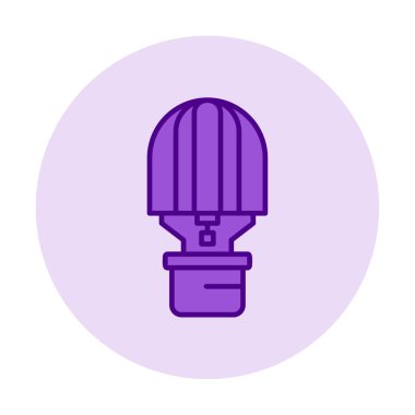 Sıcak Hava Balonu web simgesi basit illüstrasyon