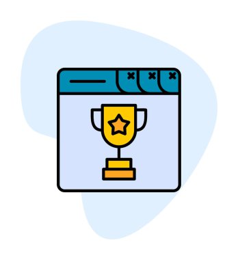 kupa ikonu vektör illüstrasyon tasarımı