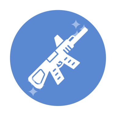 Makine Tüfeği vektör illüstrasyonu