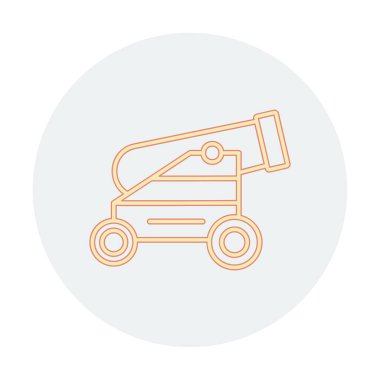 Basit Topçu simgesi, vektör illüstrasyonu