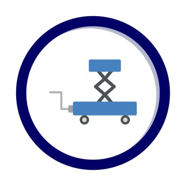 Makas kaldırma simgesi tasarımı, vektör illüstrasyonu