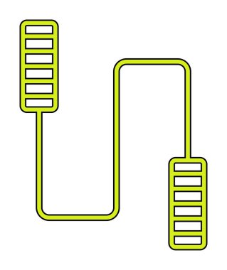 İp sporu ikonunu atlıyorum. Vektör illüstrasyonu 