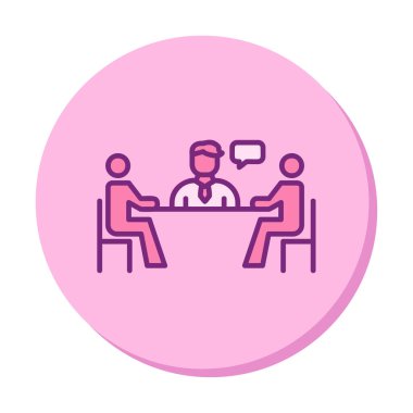 Basit iş Buluşma simgesi, vektör illüstrasyonu