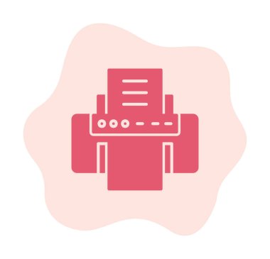 Yazıcı simgesi vektör illüstrasyonu