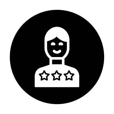 Müşteri memnuniyeti derecelendirme simgesi, vektör illüstrasyonu  