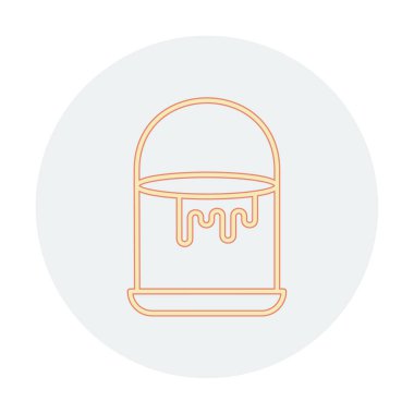 Boya kovası simge vektör çizim