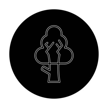 ağaç web simge vektör çizim