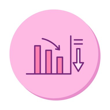 Basit grafik simgesi, vektör illüstrasyonunu azalt
