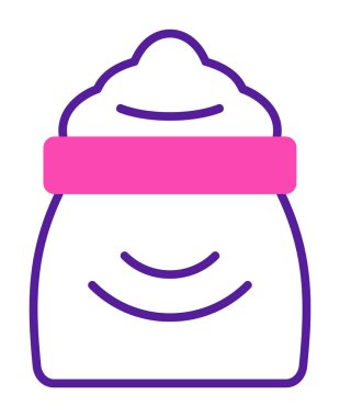 Şeker düzlüğü simgesi, vektör illüstrasyonu  