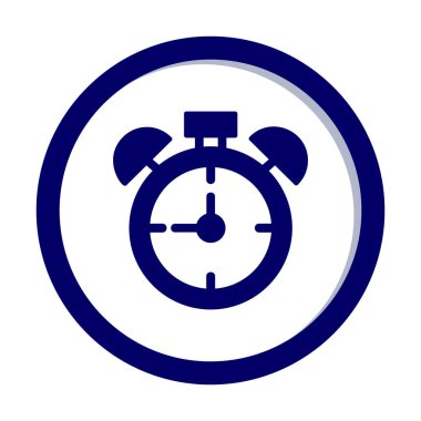 Alarm saati web simgesi, vektör illüstrasyonu