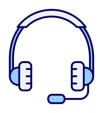 kulaklıklar düz simge, vektör illüstrasyonu