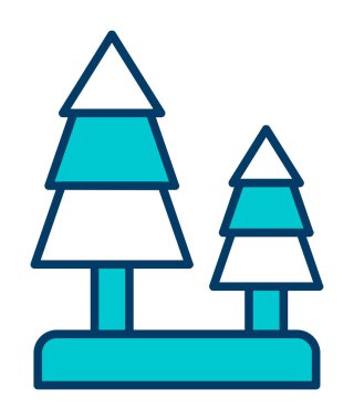 Orman ikonu vektör illüstrasyonu 