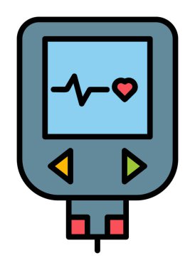 Glucometer simge vektör illüstrasyon tasarımı