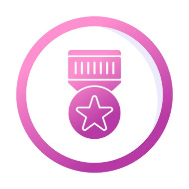 Moda düz renkli madalya ikonu. ödül rozeti