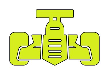 Yarış arabası simgesinin vektör illüstrasyonu