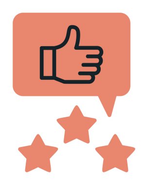 düz Gözden Geçirme simgesi vektör çizimi