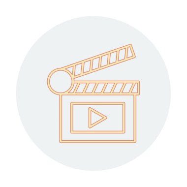 Alkış tahtası vektör düz renk simgesi