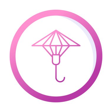 şemsiye simgesi vektör illüstrasyonu 