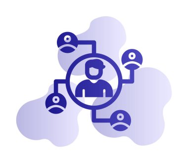 Vektör olarak Sosyal Ağ simgesi. Logotype