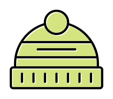 Kış Şapkası simgesinin vektör illüstrasyonu