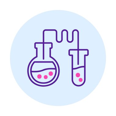 Test tüplü kimya laboratuvarı. Kimya konsepti                                             