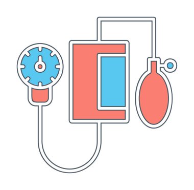 Basit Kan basıncı ölçüm simgesi, vektör illüstrasyonu