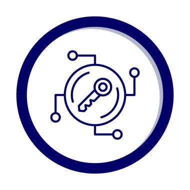 Anahtar ağ simgesi vektör illüstrasyonu 