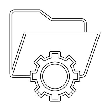 Basit Veri Yönetimi simgesi, vektör illüstrasyonu