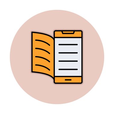 Dijital Kitap simgesi vektör illüstrasyonuName