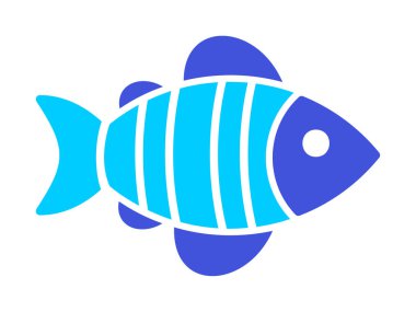 Balık. Web simgesi basit illüstrasyon