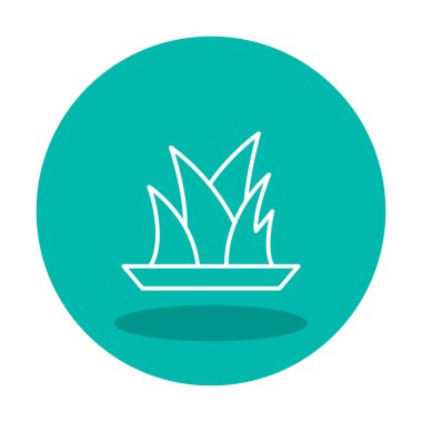 Çim simgesi, vektör illüstrasyonu 