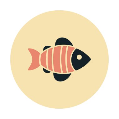 Balık. Web simgesi basit illüstrasyon