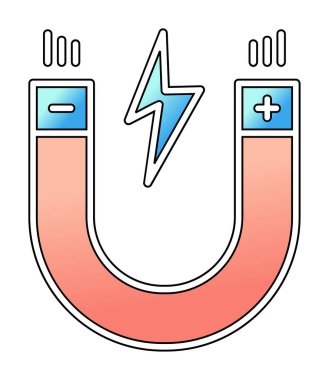 Magnet ikon vektör çizimi tasarımı