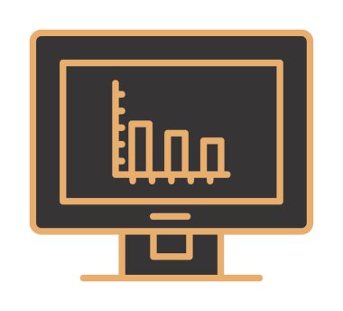 Basit Analitik simge, vektör illüstrasyonu