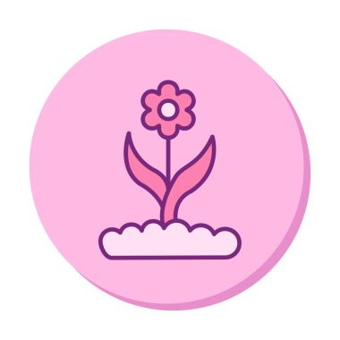 çiçek vektör simgesi. Basit tasarım