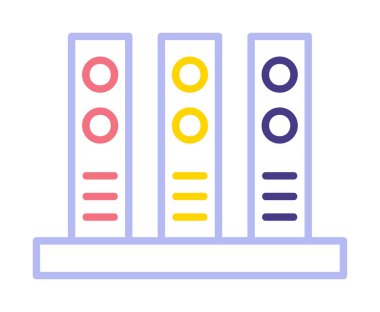Ofis klasörleri simgesi, vektör illüstrasyonunu arşivle 