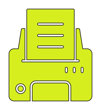 Yazıcı simgesi vektör illüstrasyonu