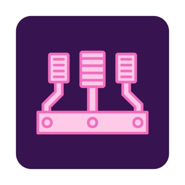 Araba Hızlandırıcı düz simgesi, vektör illüstrasyonu 