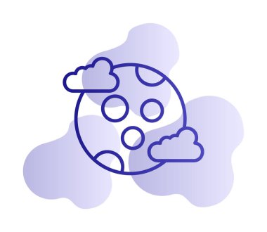 Dolunay düz ikonu. vektör illüstrasyonu 