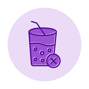 Meyve suyu işareti yok. Web simgesi basit illüstrasyon 