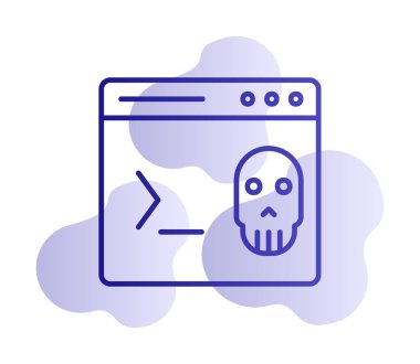 bilgisayar terminali simgesi, vektör illüstrasyonu basit tasarım